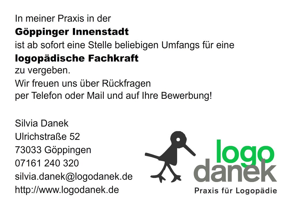 Stellenanzeige